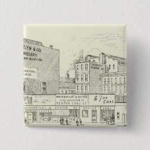 Market, Sacramento and California North Side 15 Cm Square Badge