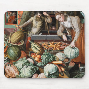 “Market Scene” vintage art mousepad