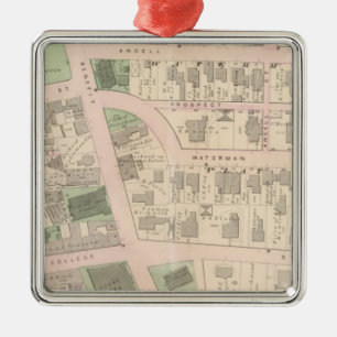 Market Square Brown University Court House Metal Ornament