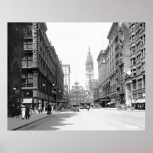 Market Street, Philly, 1910s Poster