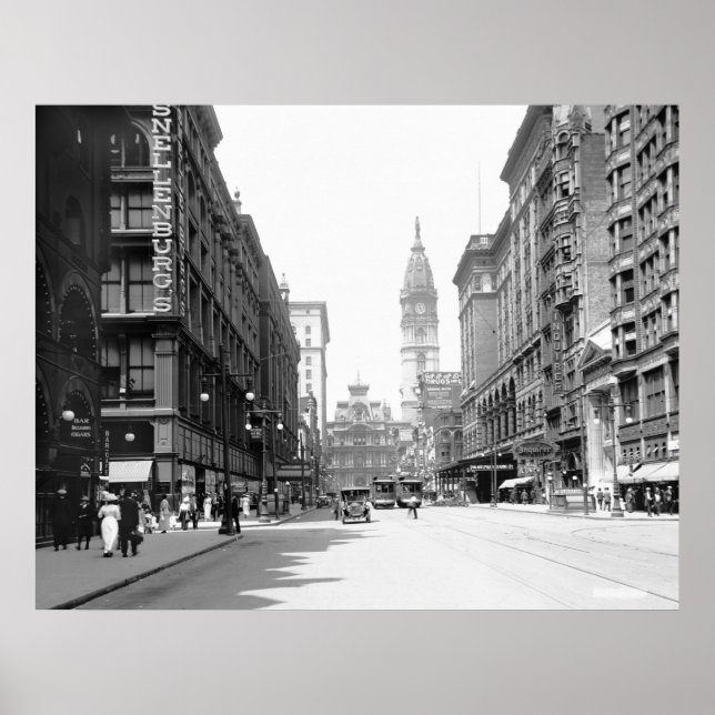 Market Street, Philly, 1910s Poster (Front)