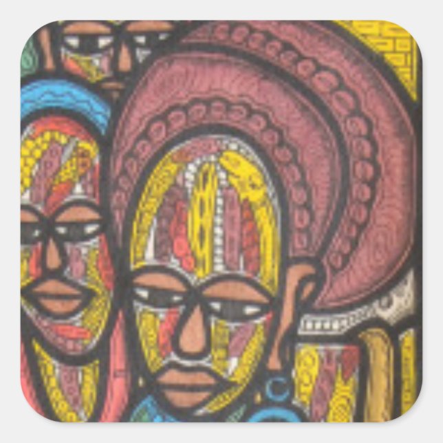 Market Woman Square Sticker (Front)