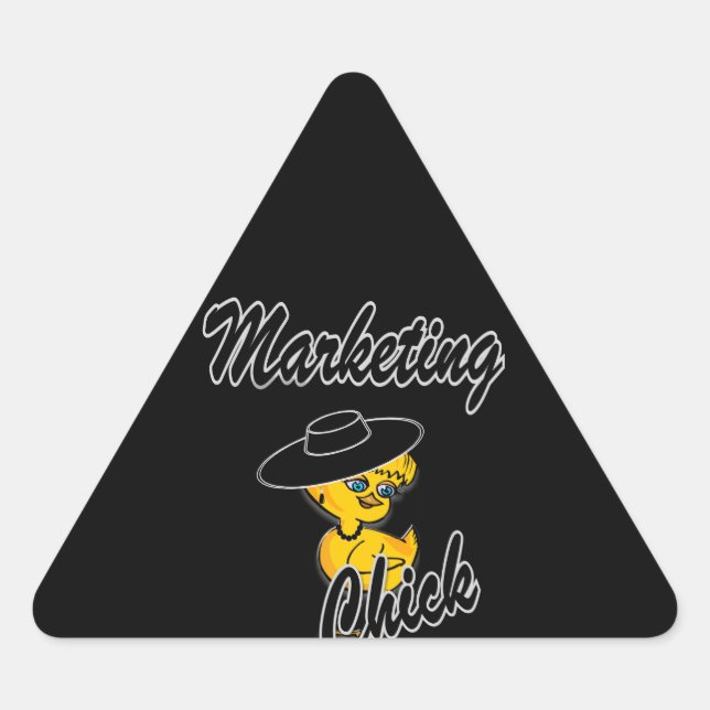 Marketing Chick #4 Triangle Sticker (Front)
