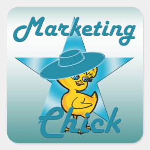 Marketing Chick #7 Square Sticker