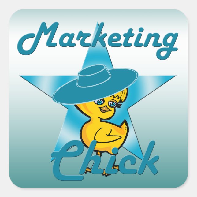 Marketing Chick #7 Square Sticker (Front)