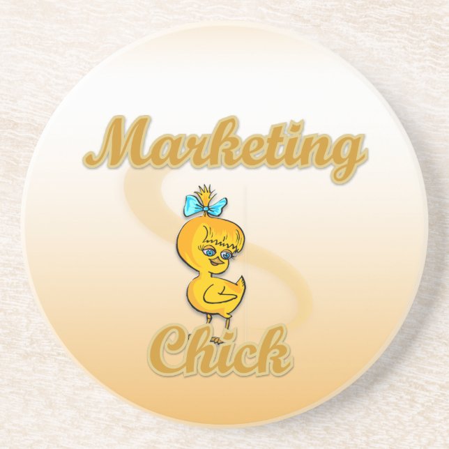 Marketing Chick Coaster (Front)