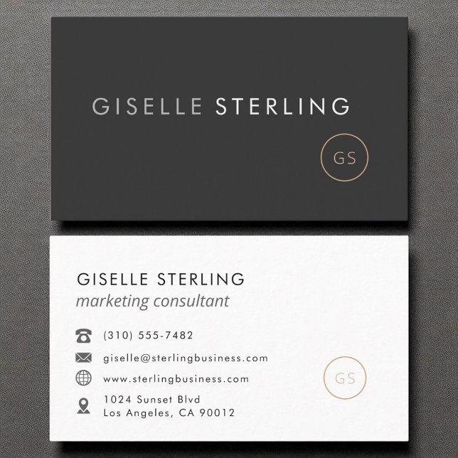 Marketing Consultant Minimalist Luxury Black Business Card (Creator Uploaded)
