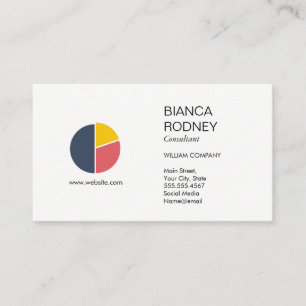 Marketing Consulting Pie Chart Analytics Dots Business Card