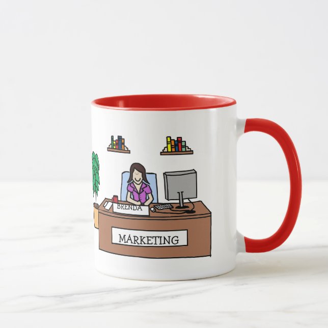 Marketing guru- personalised cartoon mug (Right)