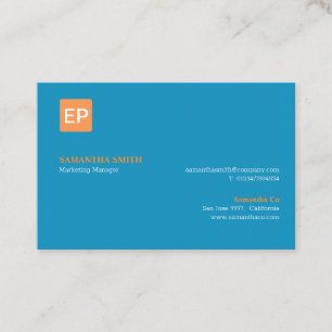 Marketing Manager Blue Palette Business Card
