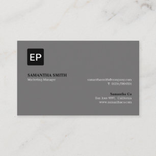 Marketing Manager   Gray Palette Business Card