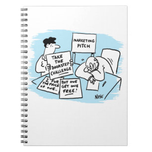 Marketing Manager is Enduring a Sales Pitch Notebook