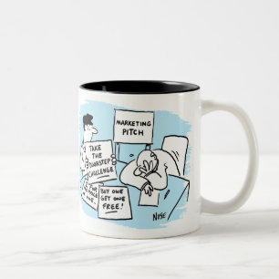 Marketing Manager is Enduring a Sales Pitch Two-Tone Coffee Mug