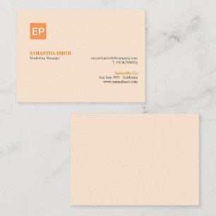 Marketing Manager Orange Palette Business Card