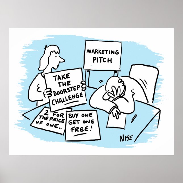 Marketing Manager with Sales Campaign Ideas Poster (Front)