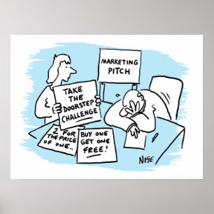 Marketing Manager with Sales Campaign Ideas Poster