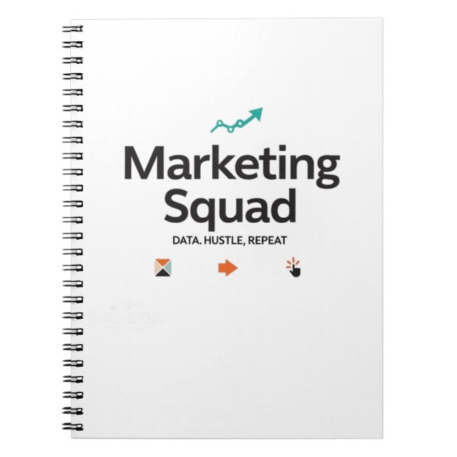 Marketing Squad – Data. Hustle. Repeat. Notebook (Front)
