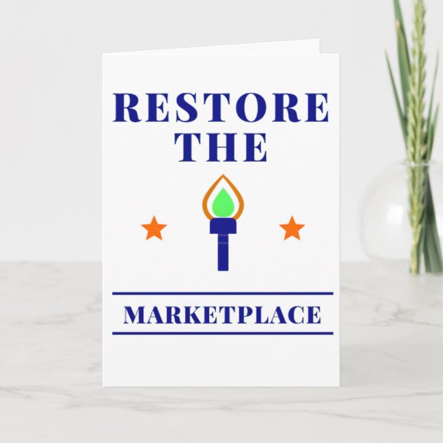 Marketplace of Ideas Free Speech Torch Card (Front)