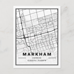 Markham Ontario Canada  Travel City Map Poster Postcard