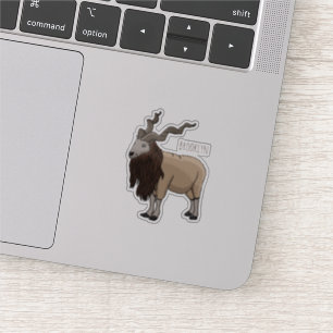 Markhor goat cartoon illustration