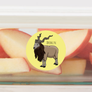 Markhor goat cartoon illustration