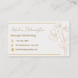 Marking manager Business card