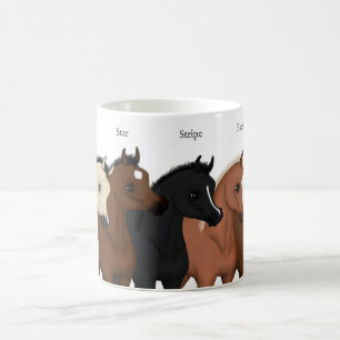 Markings of he Horse on Cute Foals Equestrian Coffee Mug