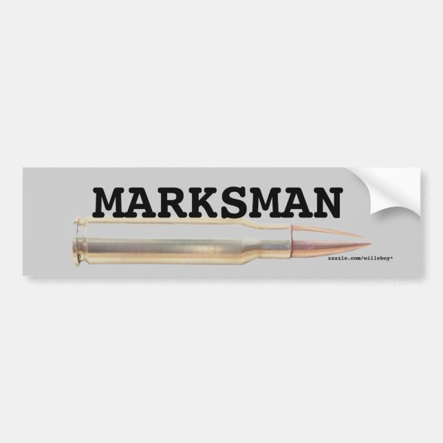 marksman bullets bumper sticker hunters paintball (Front)