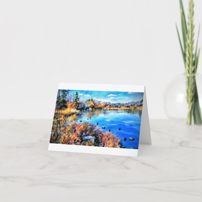 Marla's Water Color Pond card   (Front)