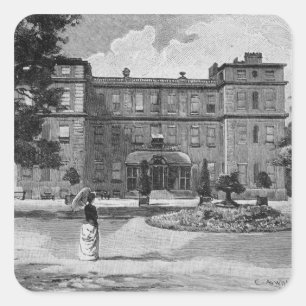 Marlborough House, from the garden, 1863 Square Sticker