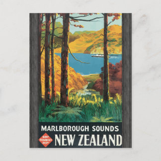 Marlborough Sounds Govt Tourist Dept New Zealand, Postcard