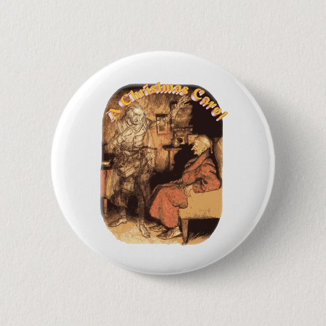 Marley and Scrooge 6 Cm Round Badge (Front)