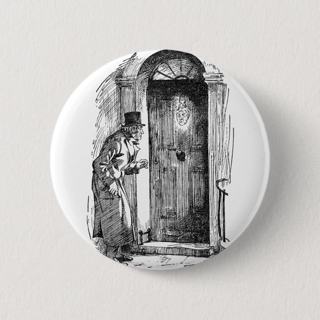 Marley's Face 6 Cm Round Badge (Front)