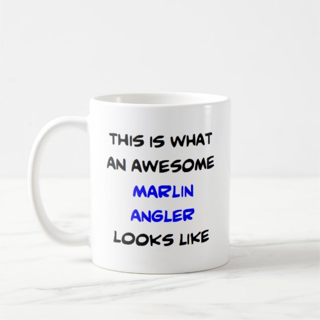 marlin angler, awesome coffee mug (Left)