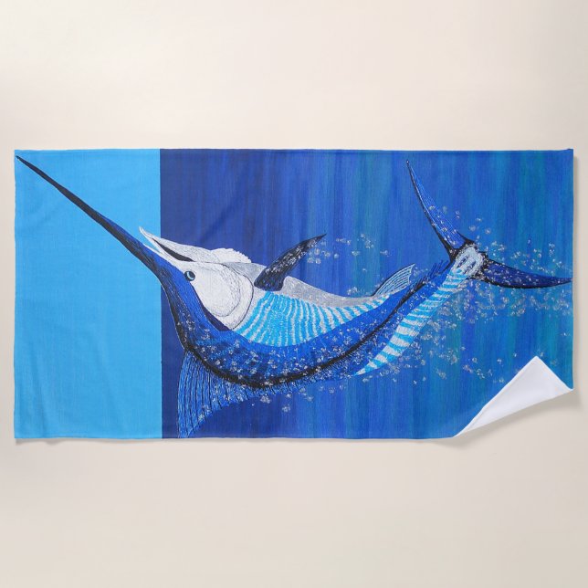 Marlin  beach towel (Front)