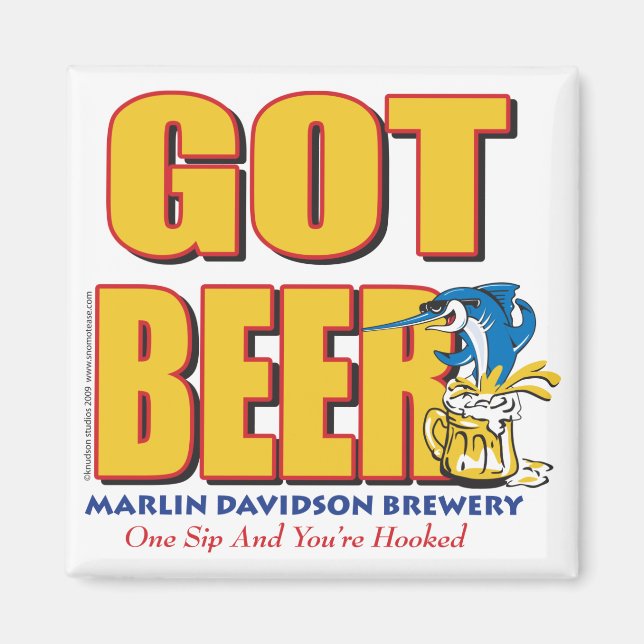 Marlin Davidsons Brewery - Got Beer Magnet (Front)