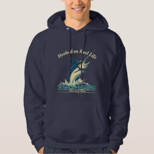 Marlin Fish-Hooked on Reel Life Hoodie