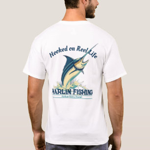 Marlin Fish-Hooked on Reel Life T-Shirt