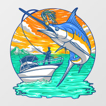 Marlin Fish Taking The Lure Fisherman Charter