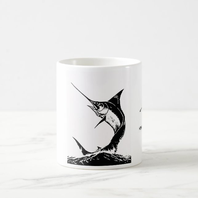 Marlin fishing coffee cup (Center)