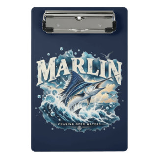 MARLIN Fishing Ocean Adventure Mini Clipboard