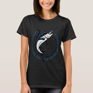 Marlin Ocean Strike – Blue Marlin Jumping on the T-Shirt