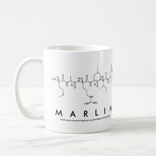 Marlin peptide name mug (Left)
