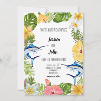 Marlin Tropical Wedding Invitation