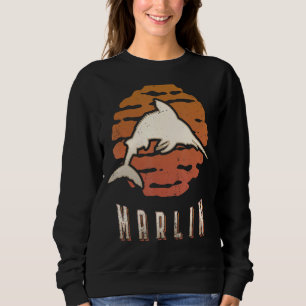 Marlin Vintage Retro Classic Animal Sunset Sweatshirt