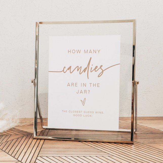 MARLO Beige How Many Candies Baby Shower Game   Poster (Creator Uploaded)