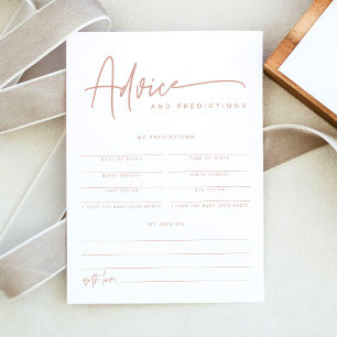 MARLO Boho Blush Pink Baby Advice & Predictions Invitation