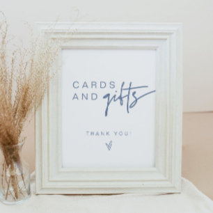 MARLO Boho Dusty Blue Cards & Gifts Sign