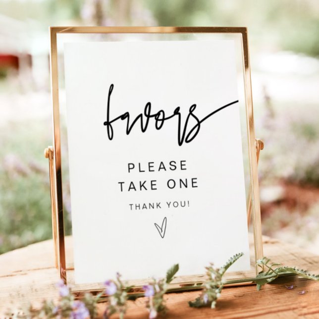 MARLO Bold Contemporary Font Favour Table Poster (Creator Uploaded)