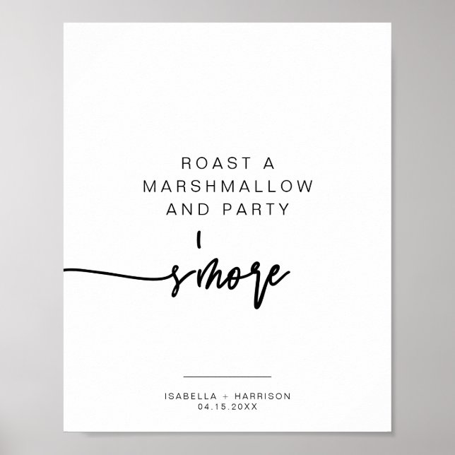 MARLO Bold Contemporary S'mores Bar Sign (Front)